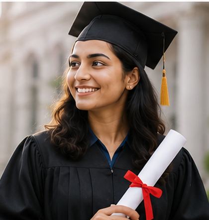 Graduate holding a certificate